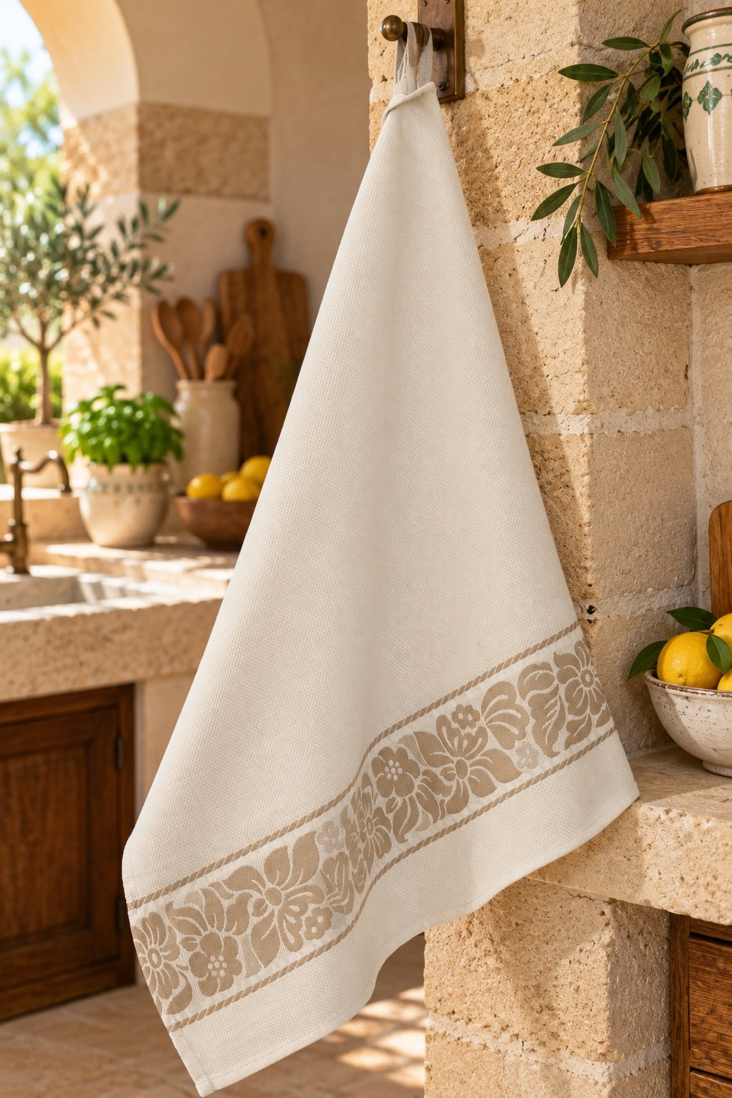 Canovaccio Fiore in Cotone Jacquard