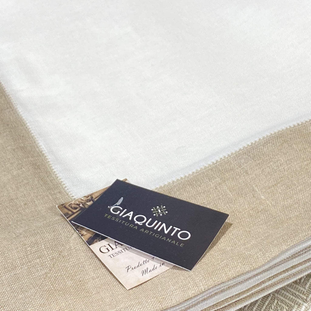 Tovaglia Bordo Lino in Puro Lino con Bordo Naturale