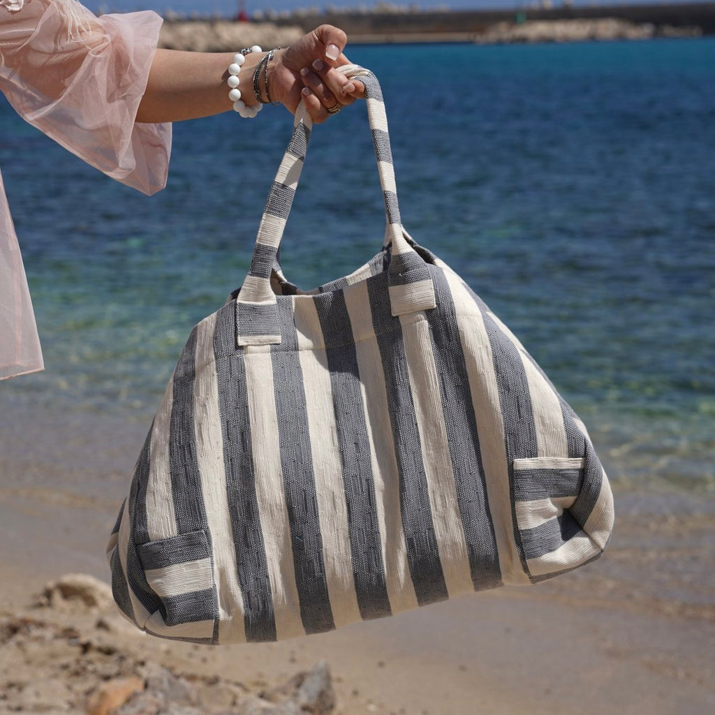 Borsa da Mare Sporta Salentina Artigianale in Lino – Made in Salento