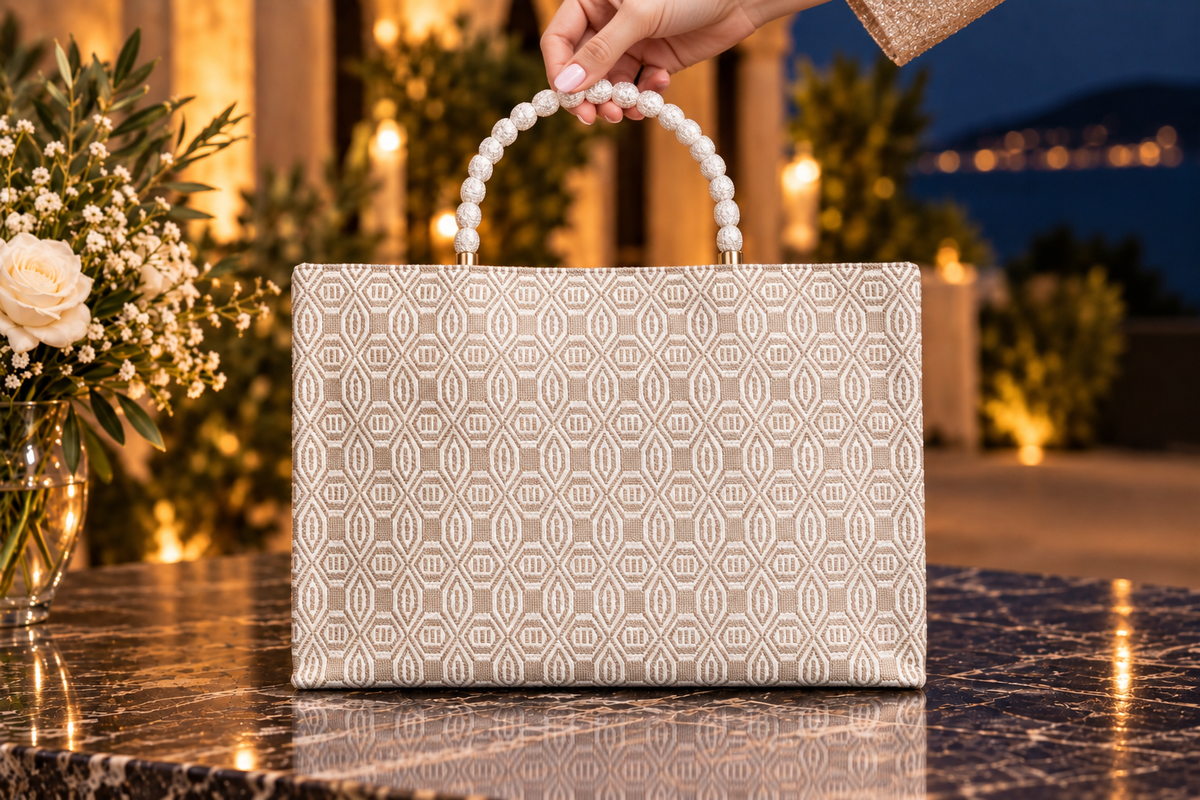 Jewel Bag in Linen Blend – One-of-a-kind Piece