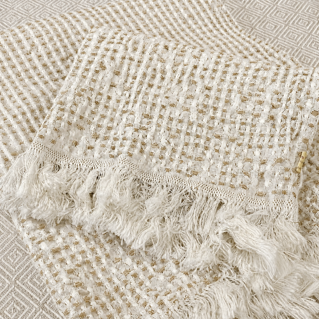 Coppia asciugamani waffle in cotone 100% nido d’ape
