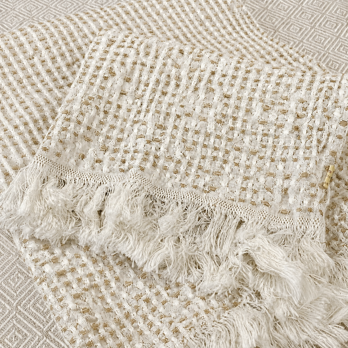 Coppia asciugamani waffle in cotone 100% nido d’ape