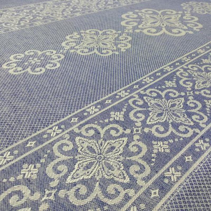 Runner Giulia in misto lino con tessitura jacquard