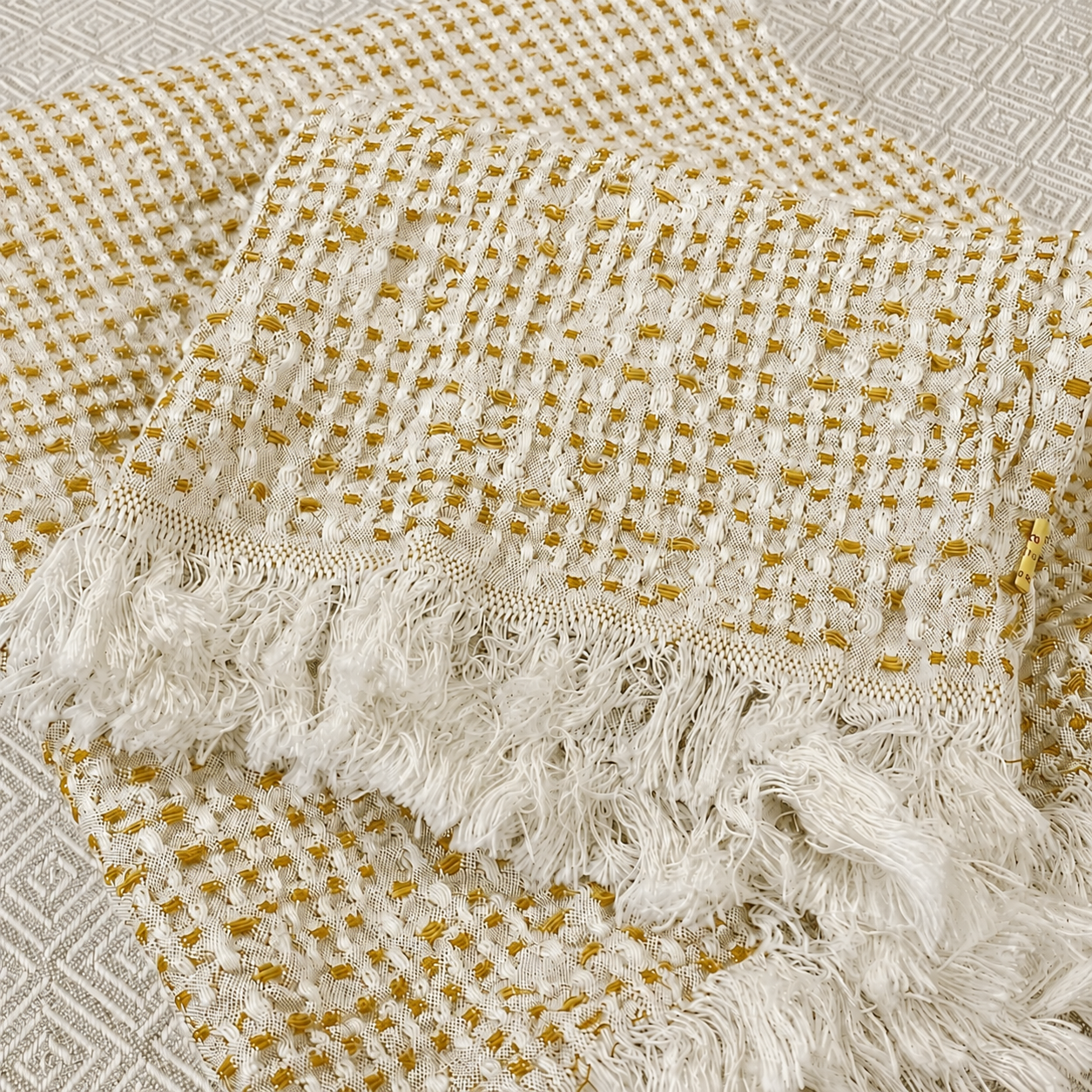 Coppia asciugamani waffle in cotone 100% nido d’ape